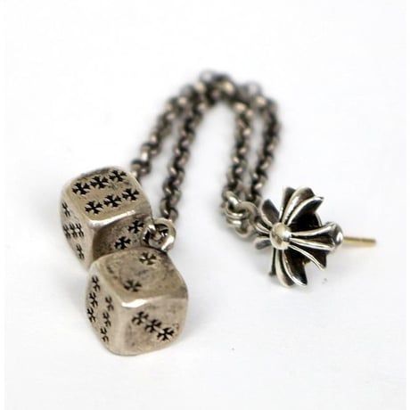 Chrome Hearts CH Plus Chain Double Dice Earrings #103526