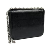 Chrome Hearts 3 Side Zip Wallet with Paper Chain & Baby Fat Cross # 102303