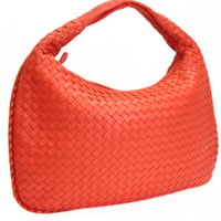BOTTEGA VENETA Hobo Bag Intrecciato Leather Orange #73593