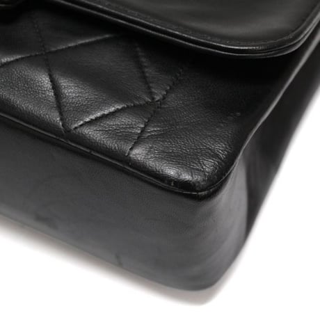 CHANEL Single Flap Bag Quilted Lambskin Black ＃75029