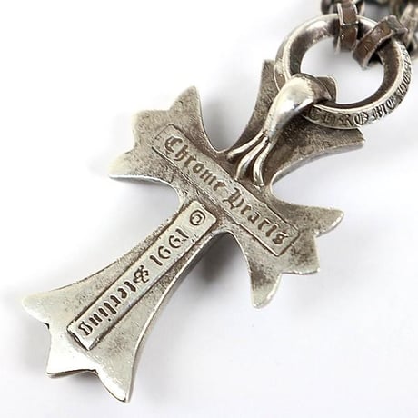 Chrome Hearts Small CH Cross Pendant with Paper Chain Necklace 20Inches #103604