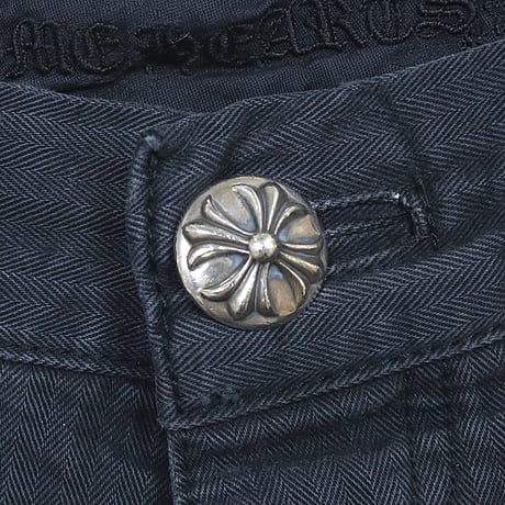 Chrome Hearts Herringbone Carpenter Pants Black #31168