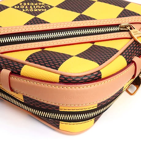 Louis Vuitton Chess Messenge Bag Damier Pop Jaune Mat Yellow N40562 #18878
