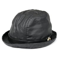 Chrome Hearts Gunslinger BS Flare Oiled Cotton Fedora Hat #103280