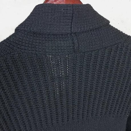 CHROME HEARTS Cashmere Long Cardigan With Leather Patches Black＃103432