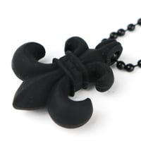 Chrome Hearts Silicone Rubber BS Fleur Necklace Black #31138