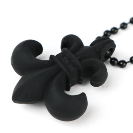 Chrome Hearts Silicone Rubber BS Fleur Necklace Black #31138