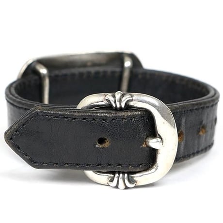 Chrome Hearts "Kyosuke Himuro" Dog Tag Gunslinger Leather Bracelet #102634
