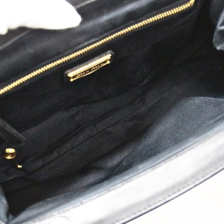 Miu Miu Matelasse Handbag Leather Black #74971