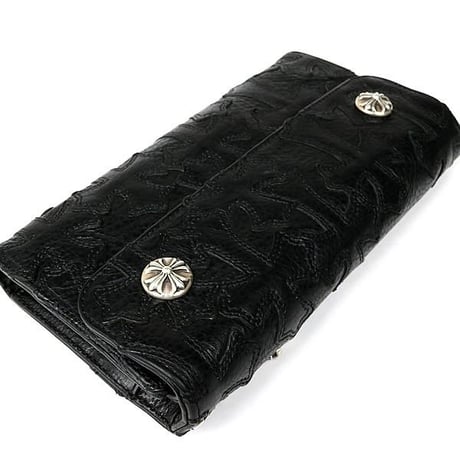 【￥2,999,900】 Chrome Hearts Cemetery Cross Patch Wave Leather Wallet #103110