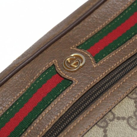 GUCCI Sherry Line Camera Shoulder Bag GG Canvas Beige #74998