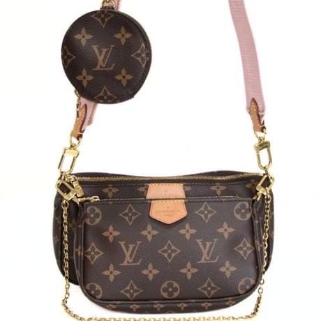 Louis Vuitton Multi Pochette Accessoires Handbag Monogram Canvas Pink M44840 #73251