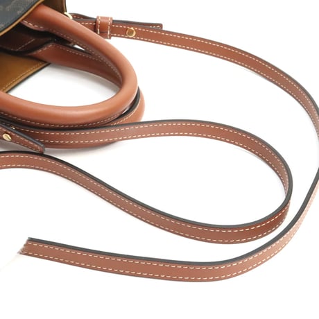 CELINE Mini Vertical Cabas Tote Bag Triomphe Canvas Brown #18712