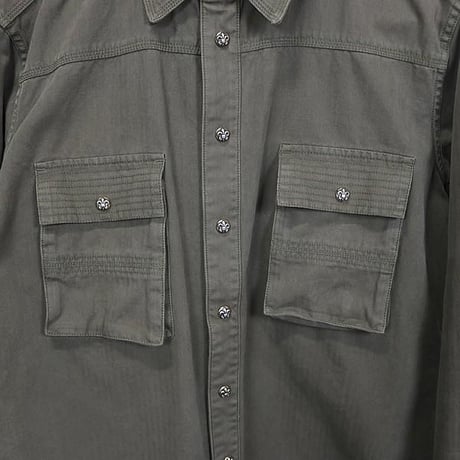 Chrome Hearts BS Fleur Button Military Shirt #103380