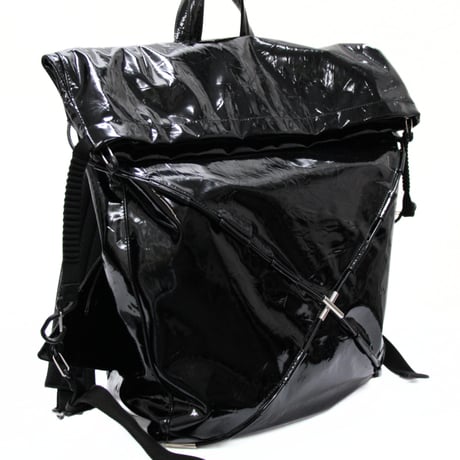 BOTTEGA VENETA Tent Truck Backpack Patent Leather Black #74388