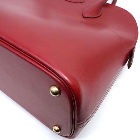 HERMES Bolide 35 Handbag Boxcalf Leather Rouge Vif ＃17540