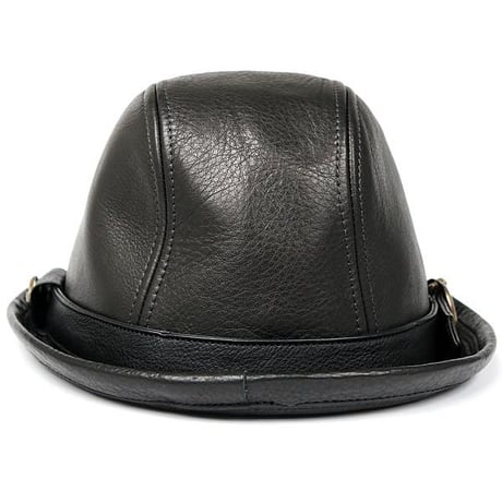 Chrome Hearts Gunslinger BS Flare Leather Fedora Hat #103283