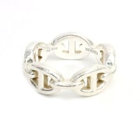 HERMES Chaine d'Ancre Enchainee Ring PM Sterling Silver 925 #19246