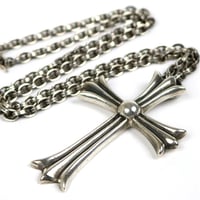 Chrome Hearts Large Cross Pendant with Paper Chain 24 in Necklace #31028
