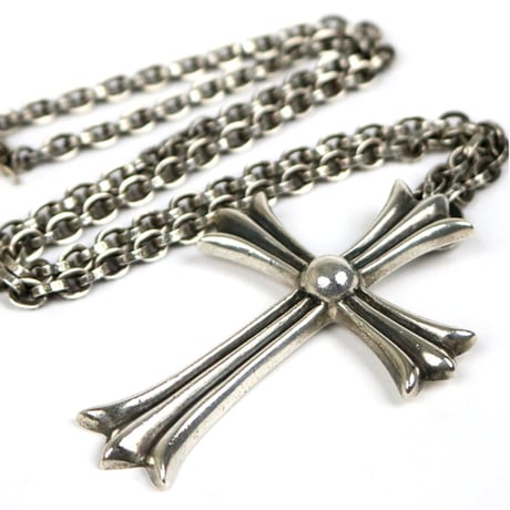 Chrome Hearts Large Cross Pendant with Paper Chain 24 in Necklace #31028