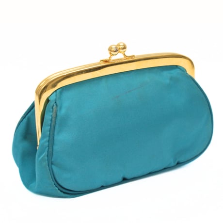 PRADA Kiss Lock Coin Purse Nylon Turquoise #73927