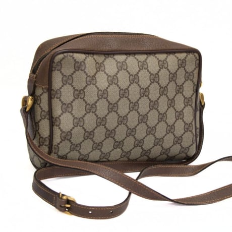 GUCCI Sherry Line Camera Shoulder Bag GG Canvas Beige #74998