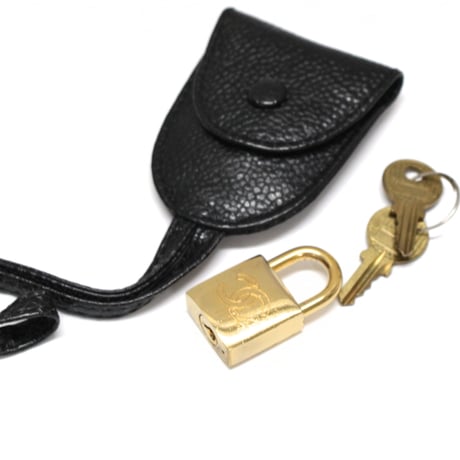 CHANEL CC Logo Vanity Bag with Strap Caviar Black #74567