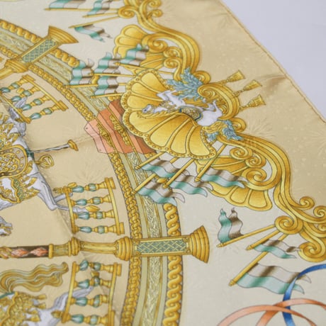 HERMES Carre 90 Silk 100% Scarf Stole ”Luna Park” #74075