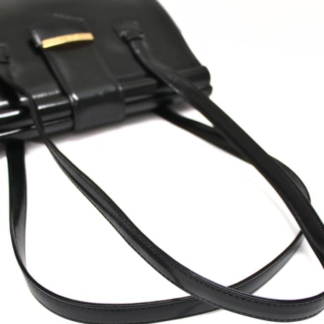 YVES SAINT LAURENT Vintage Shoulder Bag Leather Black #74809