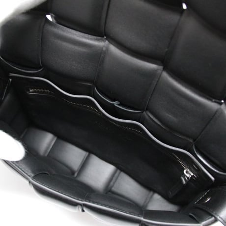 BOTTEGA VENETA Cassette Shoulder Bag Padded Intrecciato Leather Black #75039