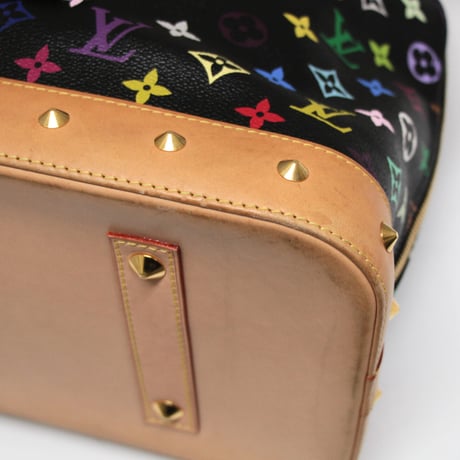 Louis Vuitton x Murakami Alma GM Handbag Monogram Multicolor Black M40442 #73037