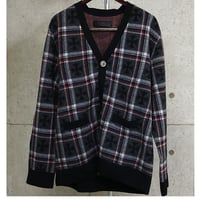 Chrome Hearts BIG CITY Check Pattern Knit Cardigan #30614