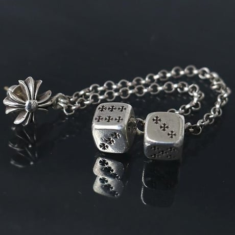 Chrome Hearts CH Plus Chain Double Dice Earrings #103266