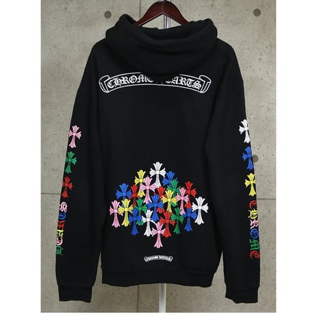 Chrome Hearts Multicolor Cemetery Cross Print Hoodie＃102938