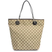 GUCCI Large Eclipse Tote Bag GG Canvas Beige #19360