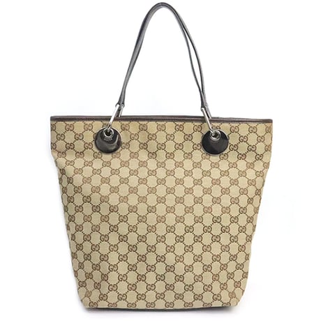 GUCCI Large Eclipse Tote Bag GG Canvas Beige #19360