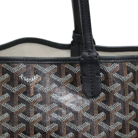 GOYARD Saint Louis PM Tote Bag Goyardine Coated Canvas Black #75265