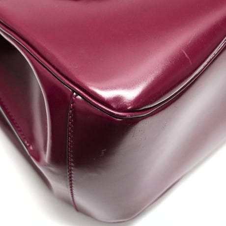 GUCCI Lady Lock Satchel Bag Leather Purple #74865