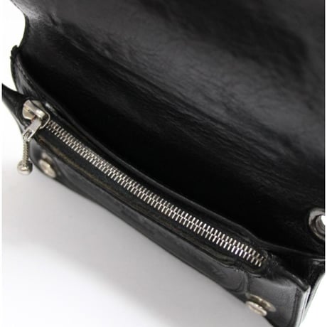 Chrome Hearts Cross Button 1-Zip Cross Patch Wallet #30993