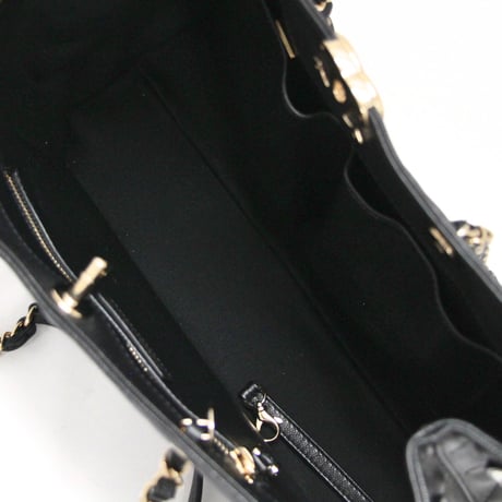 CHANEL Shopping Tote Bag Quilted Caviar Black AS3953 ＃74660