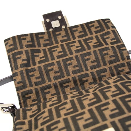 FENDI Square Mamma Baguette Bag Zucca Canvas ＃75051