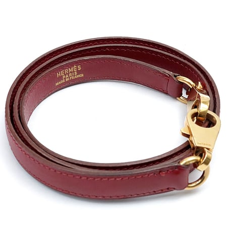 HERMES Bolide 35 Handbag Boxcalf Leather Rouge Vif ＃17540