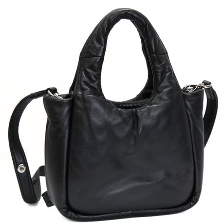 PRADA Mini Padded Handbag Nappa Leather Black 1BA359 #74062