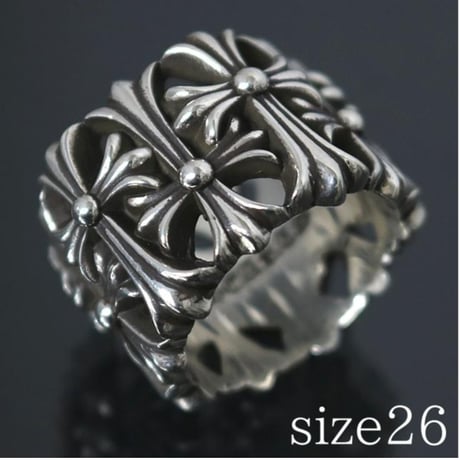 Chrome Hearts Cemetery Cross Silver Ring #30244