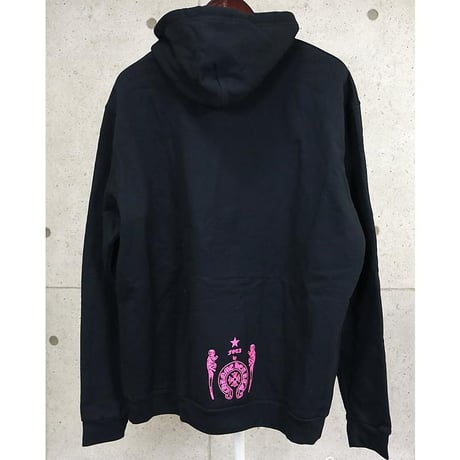 Chrome Hearts Foti Black And Pink Hoodie #30639