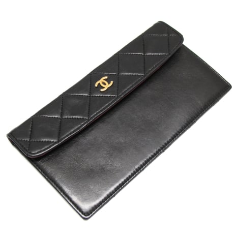 CHANEL Vintage Classic 27 Flap Bag Quilted Lambskin Black ＃75013