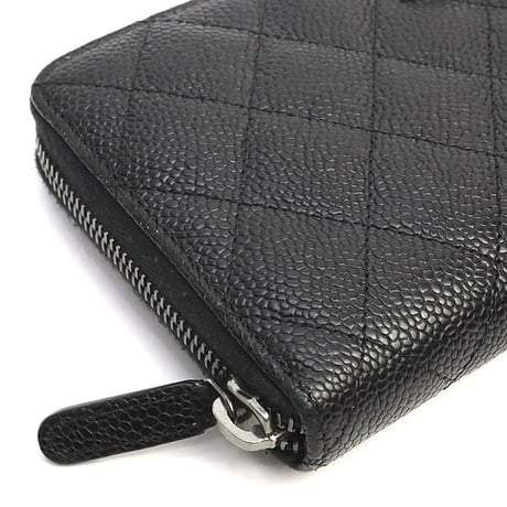 CHANEL 2.55 Reissue Zip-around Wallet Quilted Caviar Black #18707