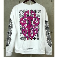 Chrome Hearts Floral Cross Old English Dagger Crew Neck Sweatshirt #103323