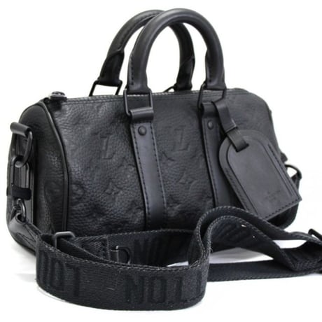 Louis Vuitton Keepall Bandouliere 25 Handbag Monogram Taurillon Leather Black M20900 #74528