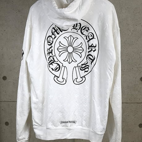 Chrome Hearts CH Plus All-Over Print Horseshoe Pullover Hoodie #31425